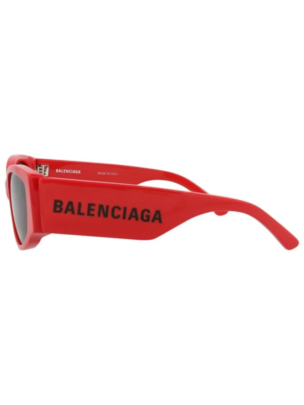 New Balenciaga Women's Sunglasses Cat Eye Recycled Acetate Frame Red Red Grey